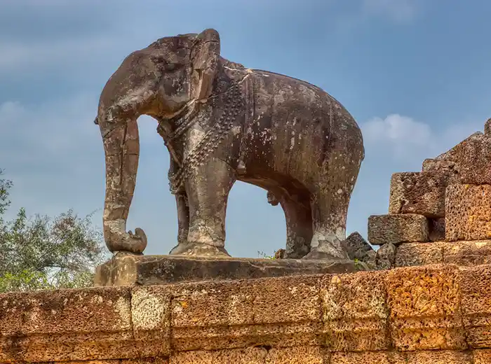 ELephant statue at East Mebon temple at Angkor